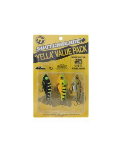 TT Lures 42mm Switchblade+ Yella Vibin' Value Pack - 3 Lure Multi-Pack
