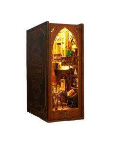 3D Miniature Bookshelf DIY Wooden Bookend Scene