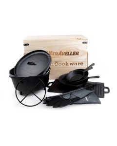 Aussie traveller Cast Iron Cookware Crate Set - 10 Piece