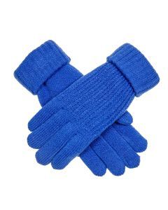 Dents Women’s Ribbed Knit Gloves - Blue