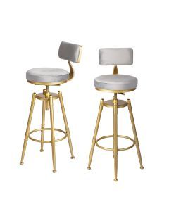 Levede 2x Bar Stools Kitchen Stool Chair Swivel Barstools Velvet Padded Seat