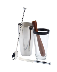4 Piece Barcraft Mojito Cocktail Kit - Stainless Steel Drinks Maker