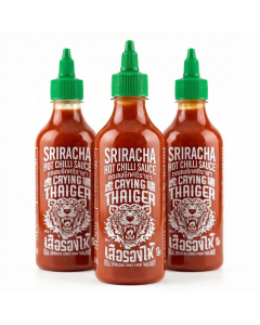 3x 440ml Crying Thaiger Thai Sriracha Sauce - Hot Chilli (Product of Thailand)