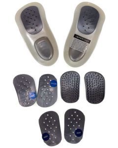 WalkFit Orthotics 3/4 Insoles - Platinum Silver - Size F Womens 10-10.5, Mens 9-9.5 (Foot Support)