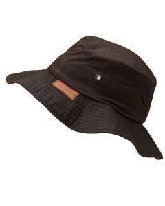 Didgeridoonas Walkabout Brown Water Repellent Oilskin Soft Brim Hat