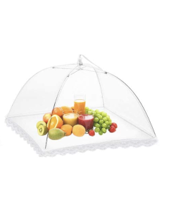 15" MESH FOOD COVER Kitchen BBQ Collapsible Lace Net Insect Fly Wasp Protection