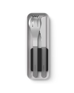Monbento Mb Slim Box Stainless Steel Cutlery Set - Trio Knife - Black