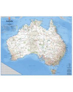 Australia Handy Map - 745x620 - Laminate paper in a tube