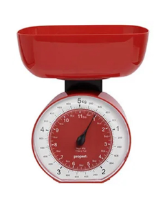 Propert 5kg Cardinal Mechanical Kitchen Scale in Red