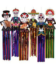 Halloween Skull Hanging Decorations Set (6pcs)