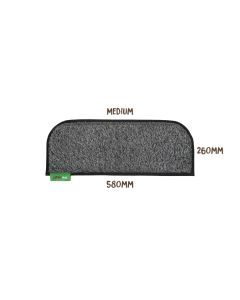 MUK MAT ROUNDED CARAVAN STEP MEDIUM DARK GREY 26 X 58CM