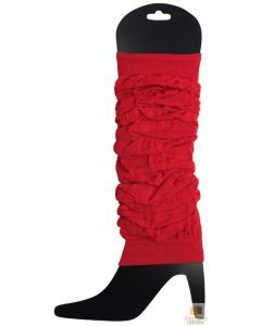 1 Pair Red Leg Warmers - Womens Dance Costume/80s Party