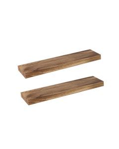 Levede 2Pcs Floating Shelves Wall Mounted Storage Wood Display Shelf 61cm