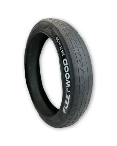 Duro Fleetwood 26 x 4.0 Skin Wall Slick Tread Folding Bead Fat Bike Tyre (Black)