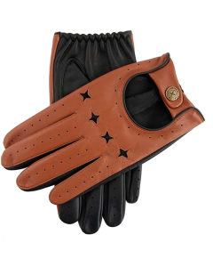 Dents The Suited Racer x Dents Touchscreen Leather Driving Gloves Limited Ed - Tan/Black