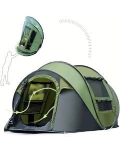 3-4 Person Instant Setup Camping Tent - Quick & Easy Automatic Pop-Up Design