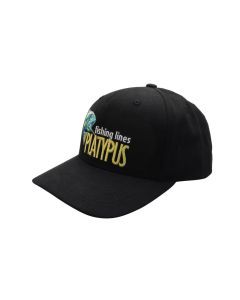 Platypus Fishing Lines Black Cap - Fishing Hat with Adjustable Snap Closure