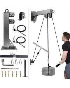 Wall Mounted Cable Pulley Gym System