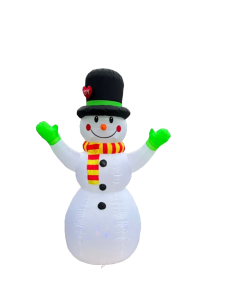 2.4m Rotating Snowman Inflatable Christmas Decoration with LED Lights