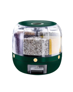 Dispenser Container Rotating Cereal with Flip Lid