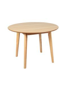 Levede Dining Table Round Rubberwood Base Kitchen Cafe Restaurant Natural 120cm