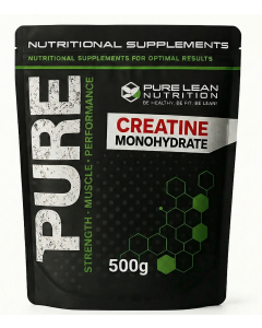 500g Pure Lean Nutrition Creatine Monohydrate Powder - Micronised (HPLC Tested Gym Supplement)