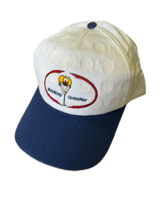 Handicap Cruncher Golf Snapback Cap Hat - White/Blue