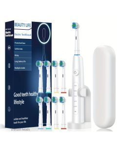 Electric Toothbrush Set with 8 Heads & Travel Case