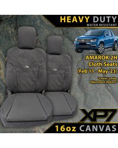 Volkswagen Amarok 2H (Cloth Seats) Heavy Duty XP7 Canvas 2x Front Seat Covers (Available)