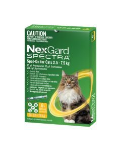 NexGard Spectra Spot-on Cats 2.5-7.5kg 6pk