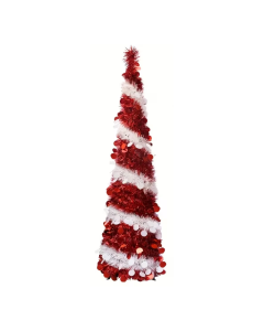Red White Spiral Christmas Tree