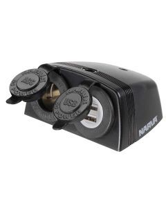 Narva 81168 Heavy-Duty Surface Mount Accessory/Dual USB Sockets