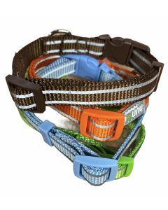 Reflective Dog Collar - Classic Side Release with Hi-Vis Stitching