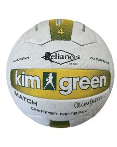 Reliance Kim Green Match Gripper Netball - Official Size 4 (Hand Sewn & Waterproof)