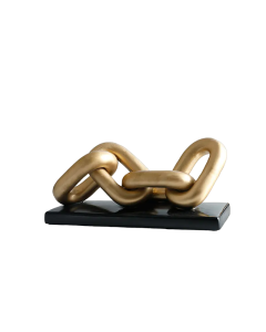 Elegant Chain Ceramic Resin Sculpture Statue