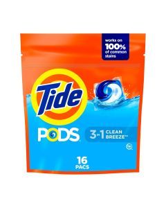 Tide 3 in 1 Clean Breeze x 16 Laundry Pods