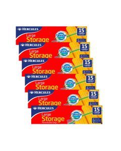 Hercules Large Storage Bags 15pk x6