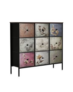 Levede 9 Chest of Drawers Storage Cabinet Tower Retro Dresser Vintage Brown