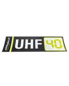 CUSTOMISABLE UHF CHANNEL STICKER