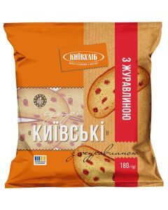 180g Kyiv Khlib Kyivskie Suhari Rusks w/ Cranberry Ukrainian Biscotti Biscuits - Product of Ukraine