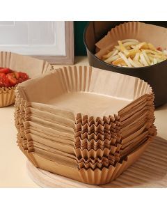 100pc Air Fryer Disposable Square Parchment Paper Liners - Food Grade