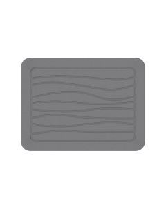 Hard Stone Diatomite Kitchen Dish Drying Mat - Dark Grey (Counter Top Drying Mat)