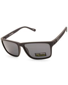 North Beach Clipper Satin Black/Grey Unisex Polarised Sunglasses