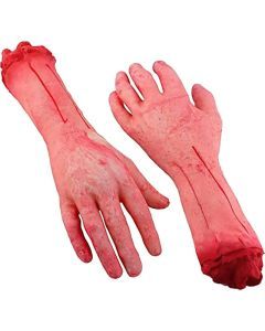 Gruesome Halloween Prop: Bloody Severed Human Arms
