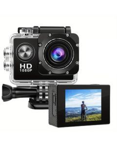 HD 1080P Sport Action Camera with 2-inch LCD Screen and Waterproof Housing