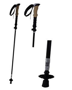Surgical Basics Telescopic Adjustable Trekking Pole/Folding Walking Stick - 105-125cm