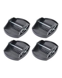 BLACK CARAVAN JACK PADS x 4 CORNER STEADY STABILISER LEGS FOOT