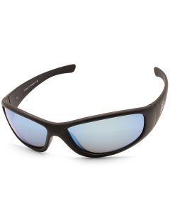 Dirty Dog Boofer Satin Black/Ice Blue Mirror Mens Polarised Sunglasses