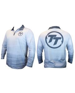 TT Fishing Grey Adults Long Sleeve Tournament Fishing Shirt - 50+ UV Protection