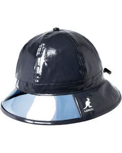 Kangol Rain Casual Waterproof Bucket Hat - Black (Fashion Transparent Cap)